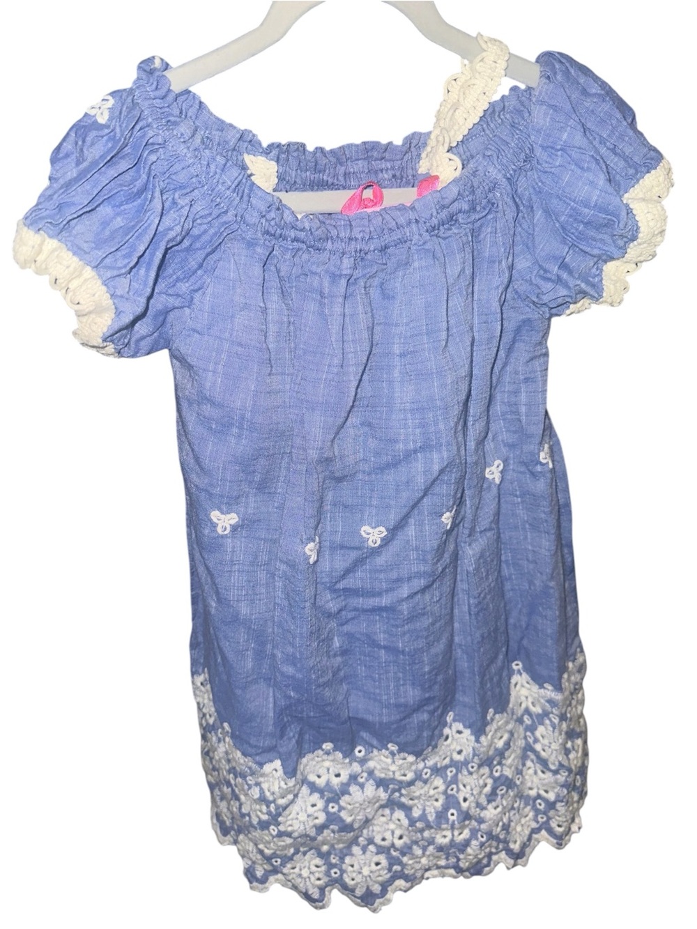 4T Cutey Couture Girls Blue Embroidered dress